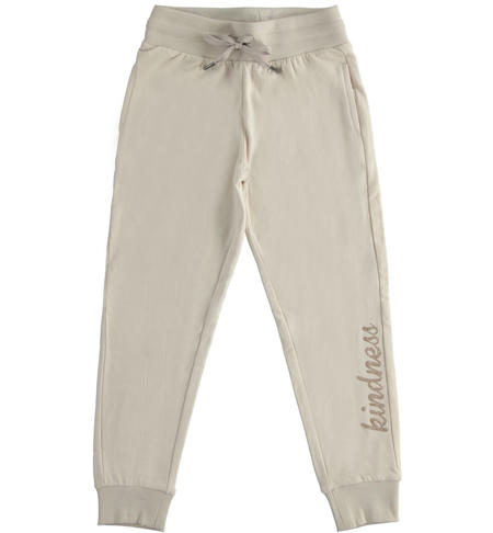 Girl¿s cotton tracksuit trousers from 8 to 16 years old iDO CRYSTAL GRAY-2911