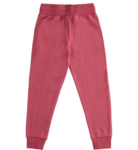 Girl¿s cotton tracksuit trousers from 8 to 16 years old iDO SLATE ROSE-2527