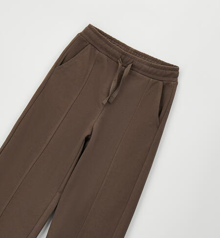 Pantaloni tuta ragazza MARRONE SCURO-0871