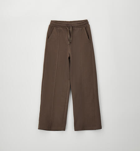 Pantaloni tuta ragazza MARRONE SCURO-0871