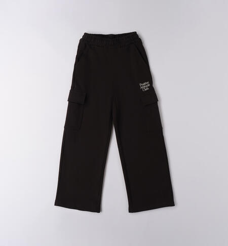 Pantaloni tuta ragazza NERO