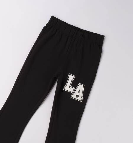 Pantaloni tuta ragazza NERO-0658