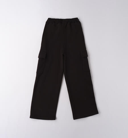 Pantaloni tuta ragazza NERO-0658