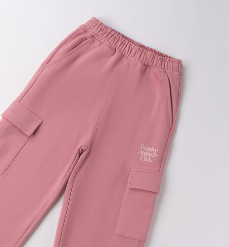 Pantaloni tuta ragazza ROSA ANTICO-2748