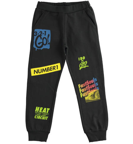 Pantaloni tuta ragazzo - da 8 a 16 anni iDO NERO-0658