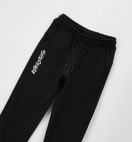 Pantaloni tuta ragazzo NERO-0658