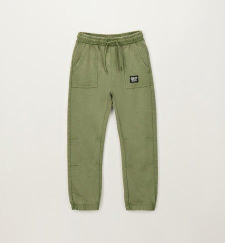 Boys' tracksuit trousers GREEN