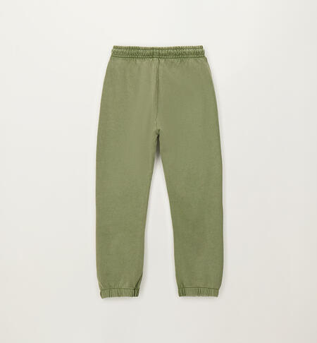 Boys' tracksuit trousers VERDE SALVIA-5454