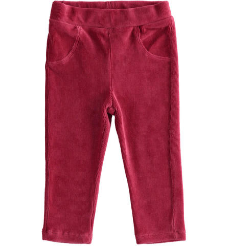 Velvet trousers for girls from 9 months to 8 years iDO BORDEAUX-2537