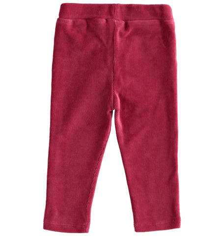 Velvet trousers for girls from 9 months to 8 years iDO BORDEAUX-2537