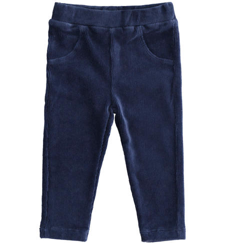 Velvet trousers for girls from 9 months to 8 years iDO NAVY-3854