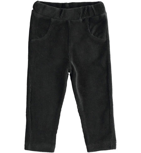 Velvet trousers for girls from 9 months to 8 years iDO NERO-0658