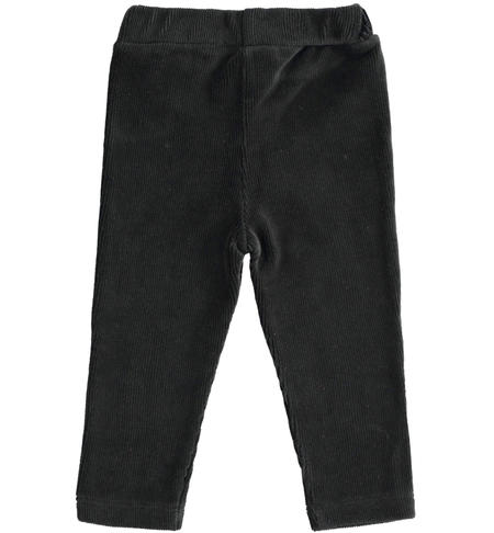 Velvet trousers for girls from 9 months to 8 years iDO NERO-0658