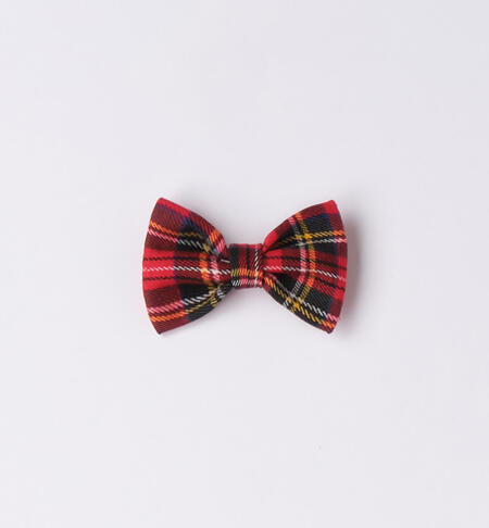 iDO tartan bow tie for boys aged 9 months to 8 years ROSSO-2253