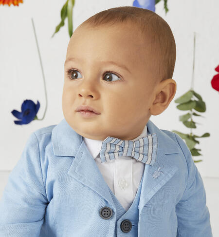 Striped bow tie for baby boy LIGHT BLUE
