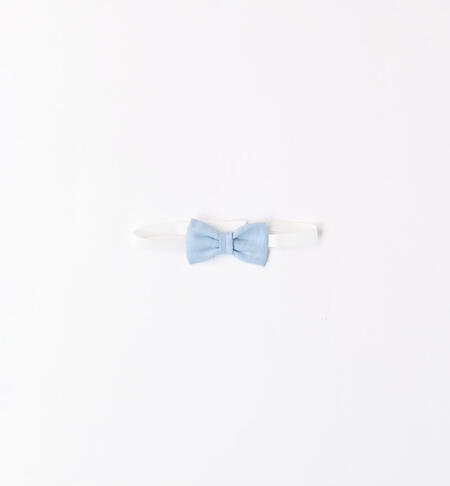 Linen bow tie for baby boy LIGHT BLUE