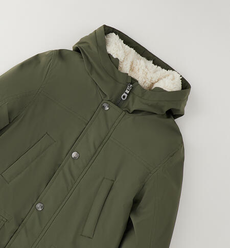 Parka per ragazzo VERDE MILITARE-5554