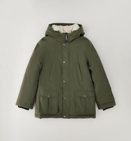 Parka per ragazzo VERDE MILITARE-5554