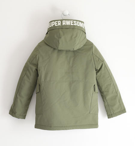 Parka ragazzo in tessuto tecnico - da 8 a 16 anni iDO VERDE MILITARE-5554