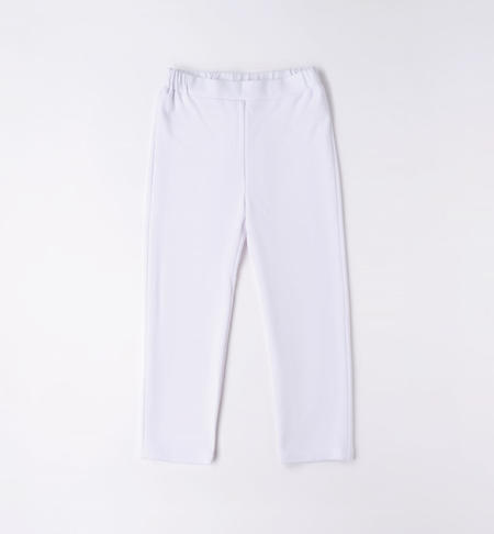 Particolare pantalone ragazza BIANCO