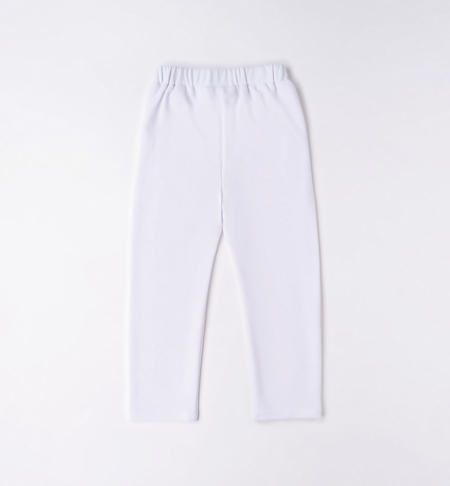 Distinctive iDO trousers for girls from 8 to 16 years BIANCO-0113