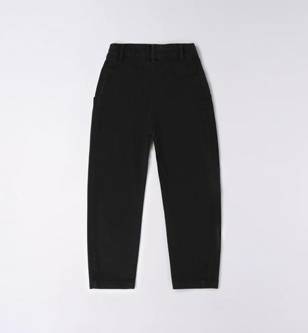 Distinctive iDO cotton trousers for girls from 8 to 16 years NERO-0658