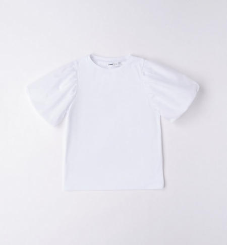 Particolare t-shirt ragazza BIANCO