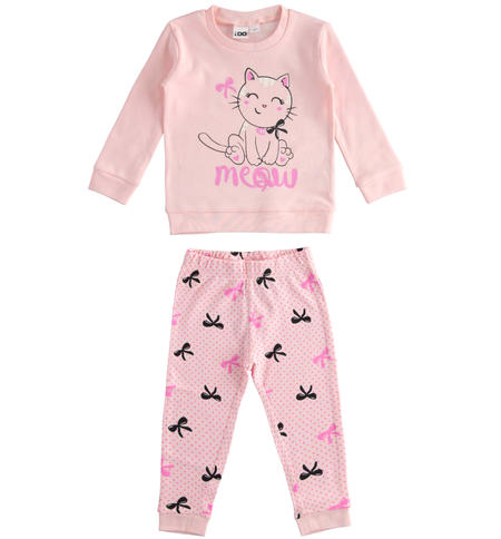 Cotton pyjamas for girls from 12 months to 12 years iDO ROSA-2715