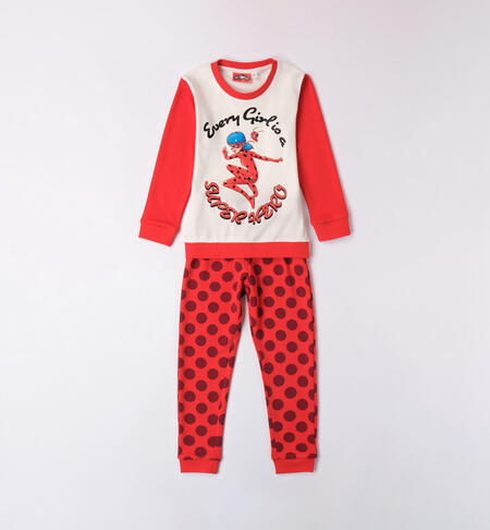 Pigiama bambina Miraculous da 3 a 12 anni iDO ROSSO-BORDEAUX-6WM3