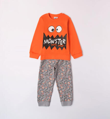 iDO monster pyjamas for boys from 12 months to 12 years ARANCIO-1855