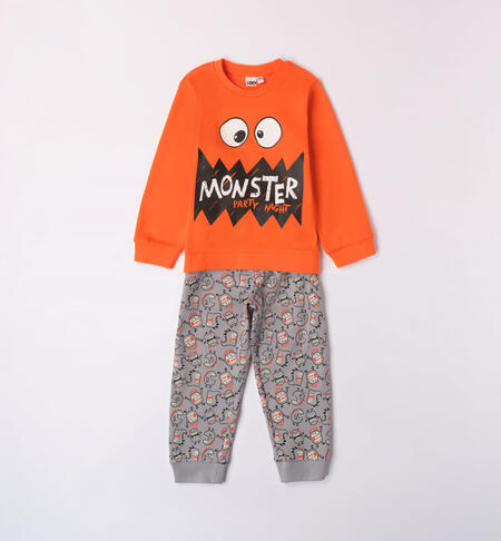 iDO monster pyjamas for boys from 12 months to 12 years ARANCIO-1855