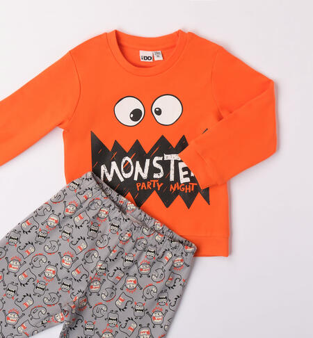 iDO monster pyjamas for boys from 12 months to 12 years ARANCIO-1855
