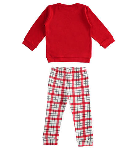 Cotton pyjamas for boys from 12 months to 12 years iDO BLU-ROSSO-6UD3