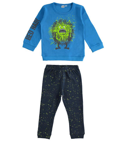 Cotton pyjamas for boys from 12 months to 12 years iDO NAVY-VERDE-6UD5