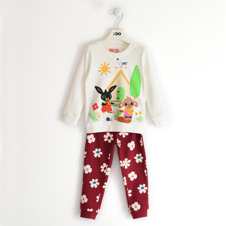 Bing pyjamas for girls from 12 months to 6 years iDO BORDEAUX-PANNA-6UH8