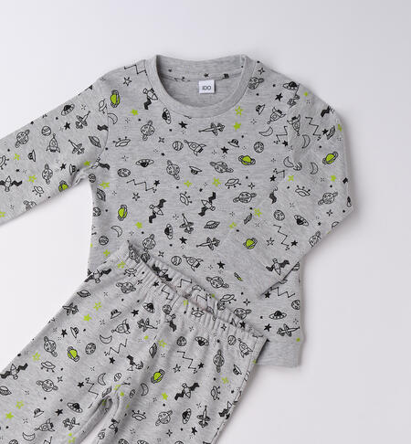Pigiama da bambino GRIGIO MELANGE-NERO-6BTT