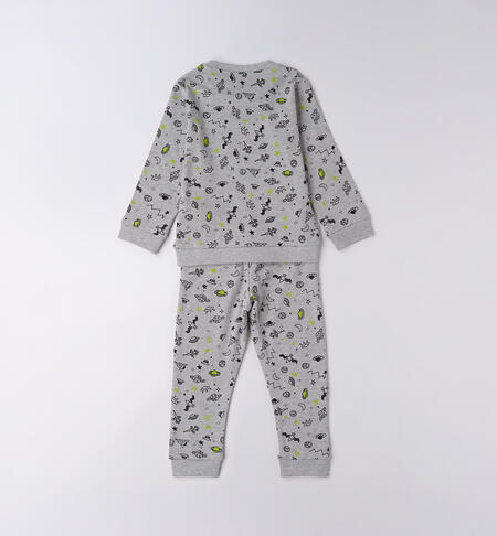Pigiama da bambino GRIGIO MELANGE-NERO-6BTT