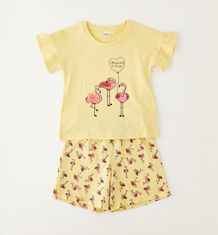 Girls' summer pyjamas YELLOW