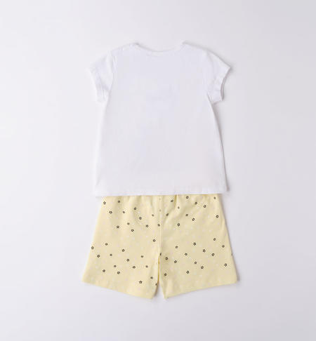 iDO summer pyjamas for girls from 12 months to 12 years GIALLO-BIANCO-6VG7