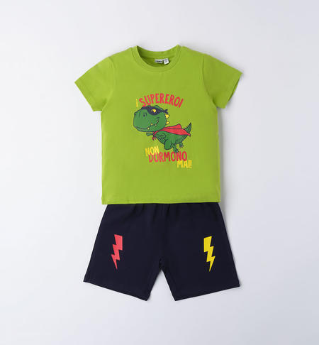 Pigiama estivo bambino da 12 mesi a 12 anni iDO GREEN-5276