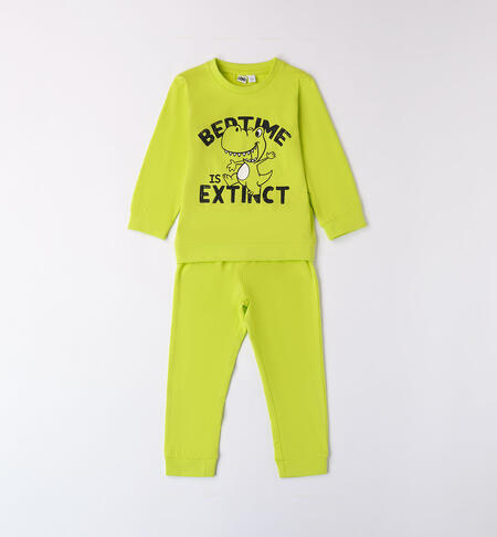 Boys' green pyjamas GREEN