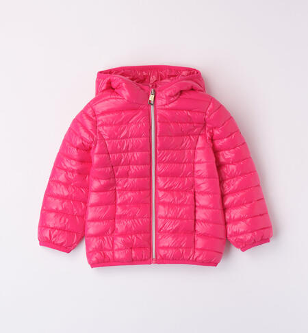 iDO 100-gram down jacket for girls from 9 months to 8 years FUXIA-2355