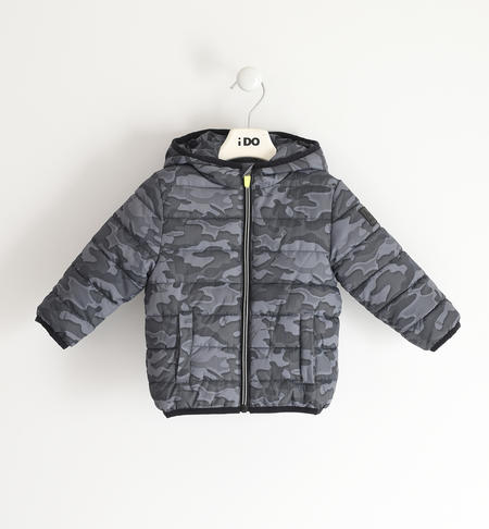 100 grams down jacket for boys from 9 months to 8 years iDO GRIGIO-NERO-6TR7