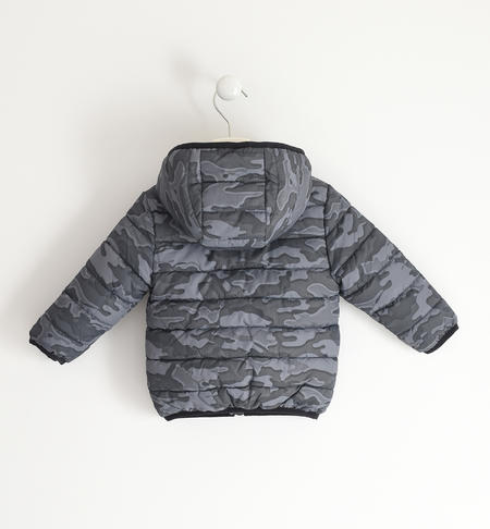 100 grams down jacket for boys from 9 months to 8 years iDO GRIGIO-NERO-6TR7