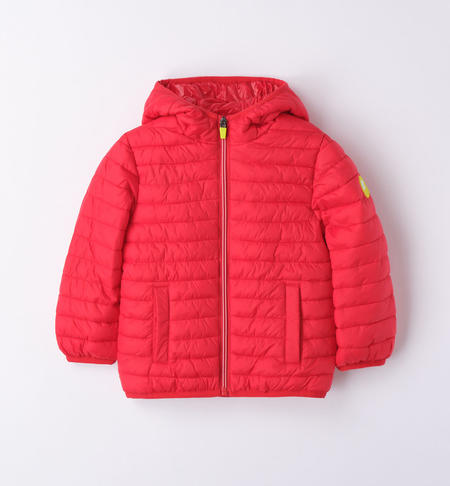 100 gram iDO wadding padding jacket for boys from 9 months to 8 years ROSSO-2256