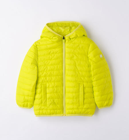 Piumino 100 grammi bambino con scritta all over da 9 mesi a 8 anni iDO VERDE ACIDO-5234