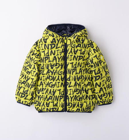 Piumino 100 grammi bambino scritta VERDE