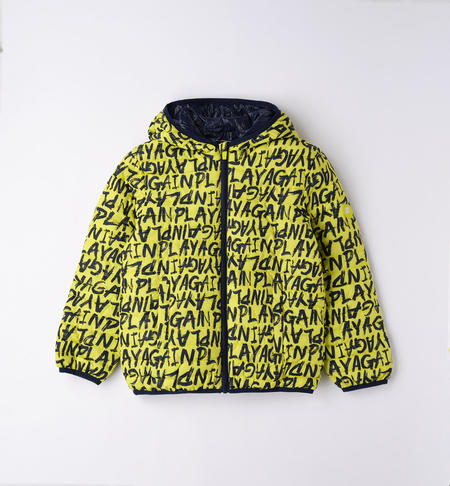 iDO 100 gram padded jacket for boys from 8 to 16 years VERDE-BLU-6V09
