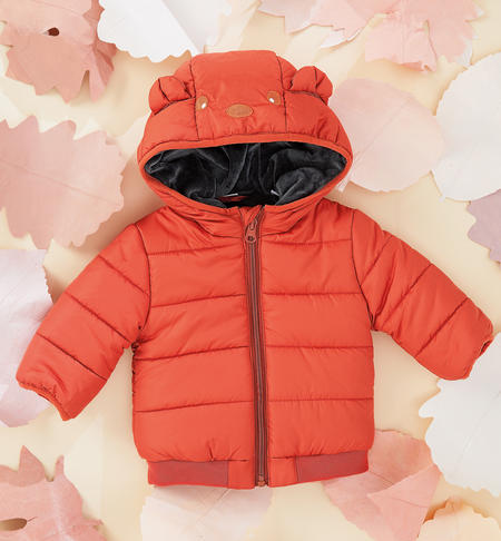 200 grams down jacket for boy from 1 to 24 months iDO ARANCIO-1828