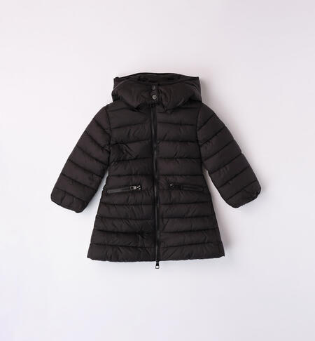 iDO fitted down jacket for girls from 9 months to 8 years NERO-0658